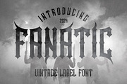 Fanatic - Retro Label Font, a Blackletter Font by JumboDesign (Thumbnail 1 of 6)