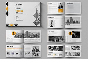 Company Profile Landscape Brochure, a Brochure Template by ContestDesign