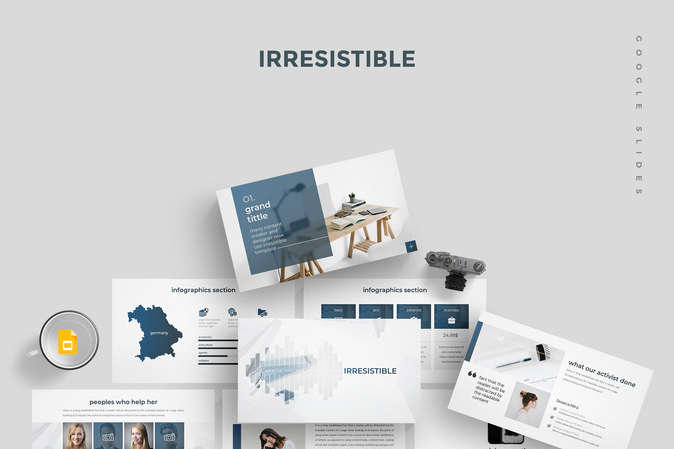 Irresistible- Google Slides Template, a Presentation Template by AQR Studio