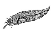 Ornamental Feather SVG Bundle, an Illustration by yasushie (Thumbnail 8 of 31)