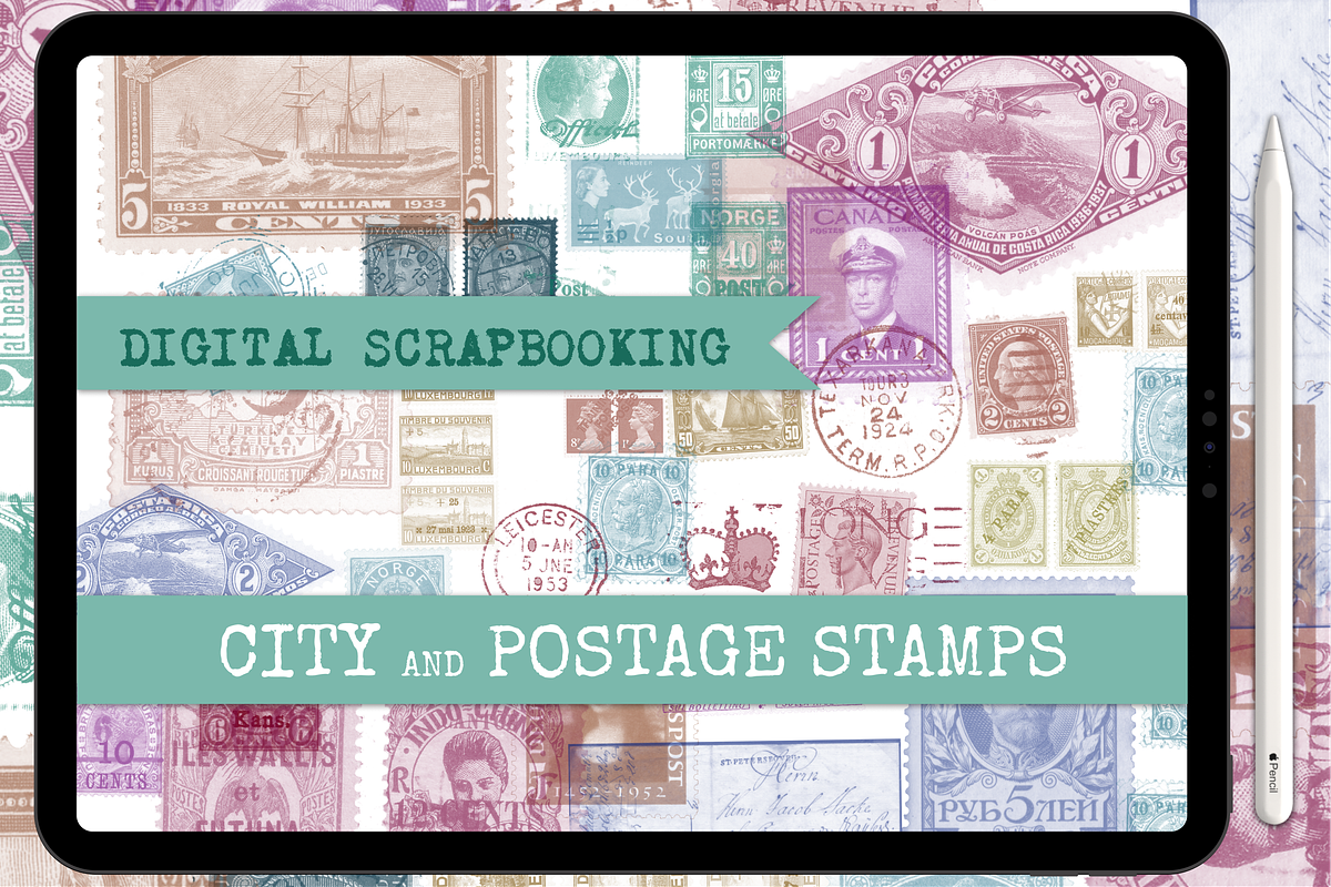 Postage stamps Procreate, a Brush Add-On by Graphics Resources (Photo 1 of 4)