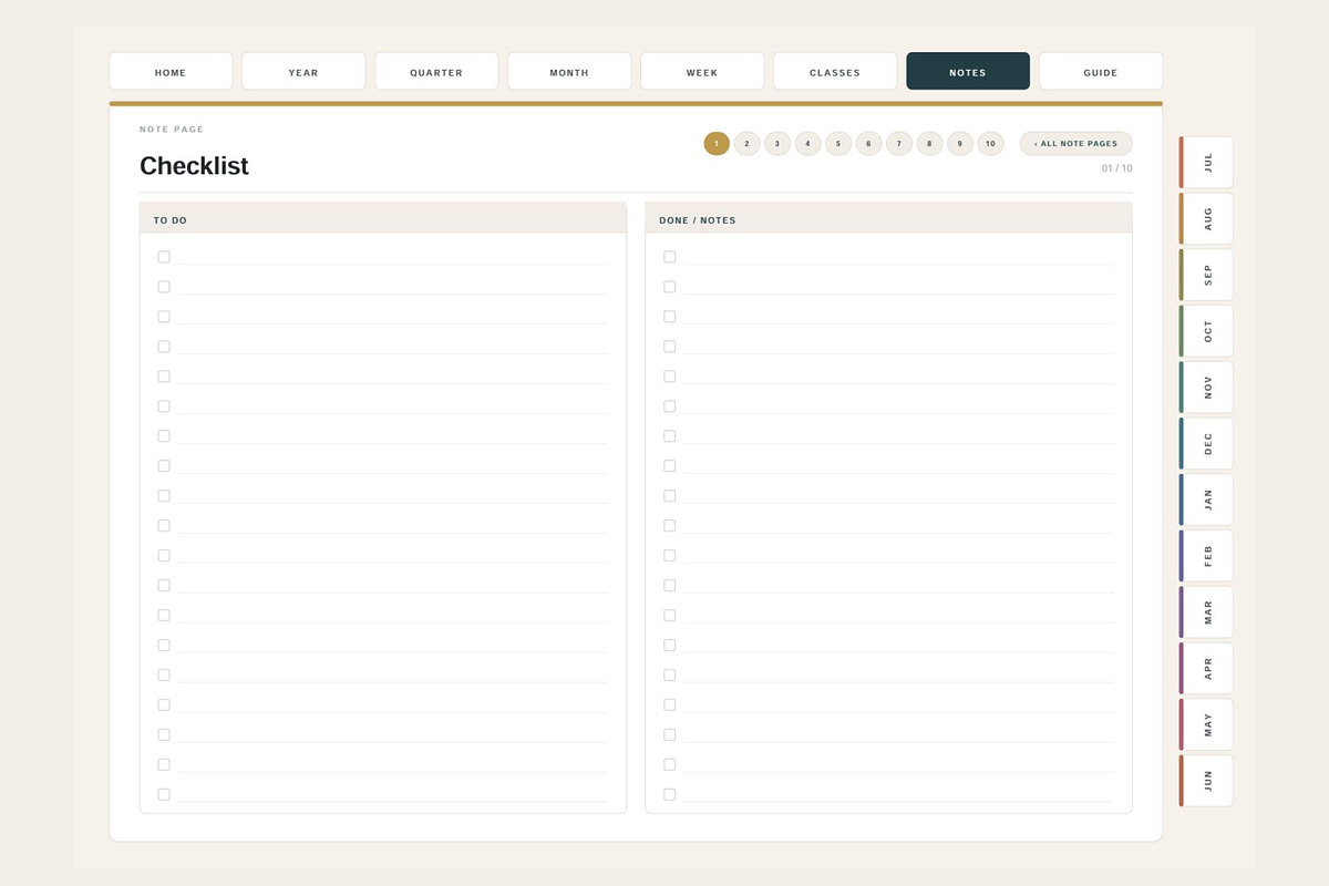 All-in-One Digital Student Planner, a Stationery Template by DigiVara Studio (Photo 19 of 21)