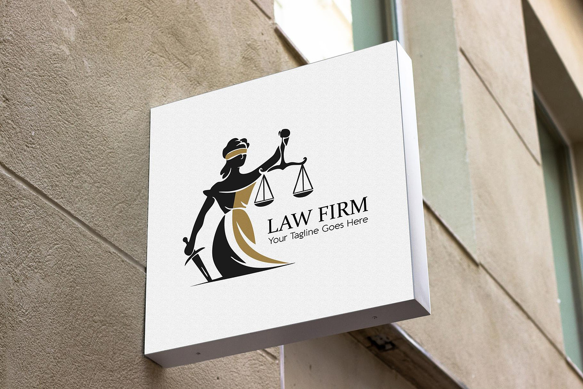 Modern Lady Justice Logo Template, a Branding & Logo Template by YUDesignStore (Photo 2 of 8)
