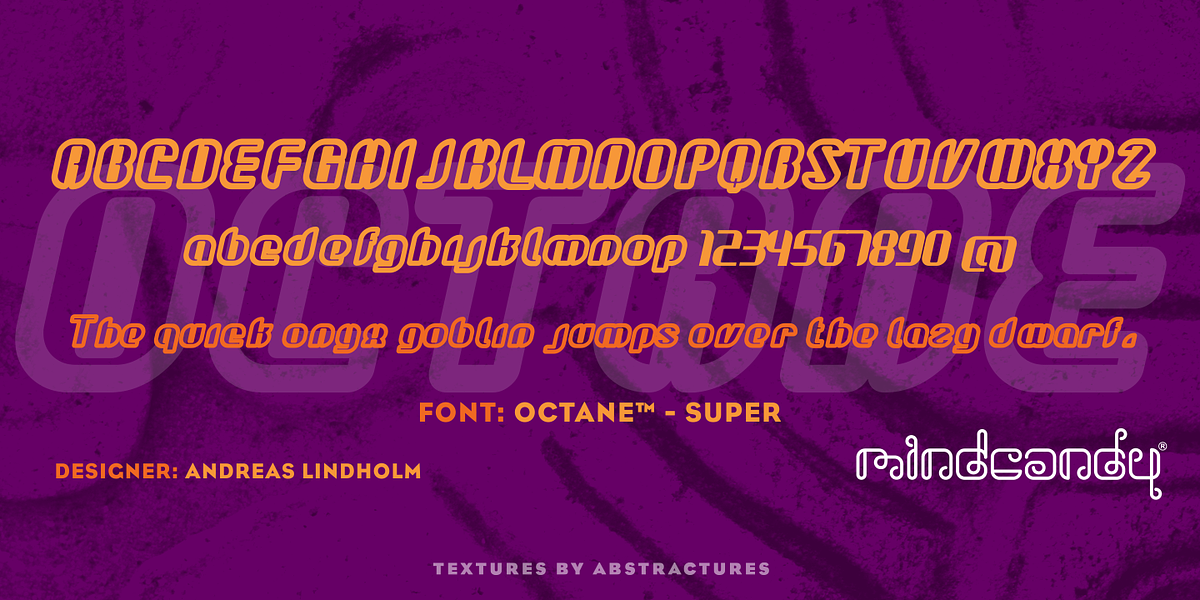 Octane™, a Sans Serif Font by MINDCANDY (Photo 3 of 3)