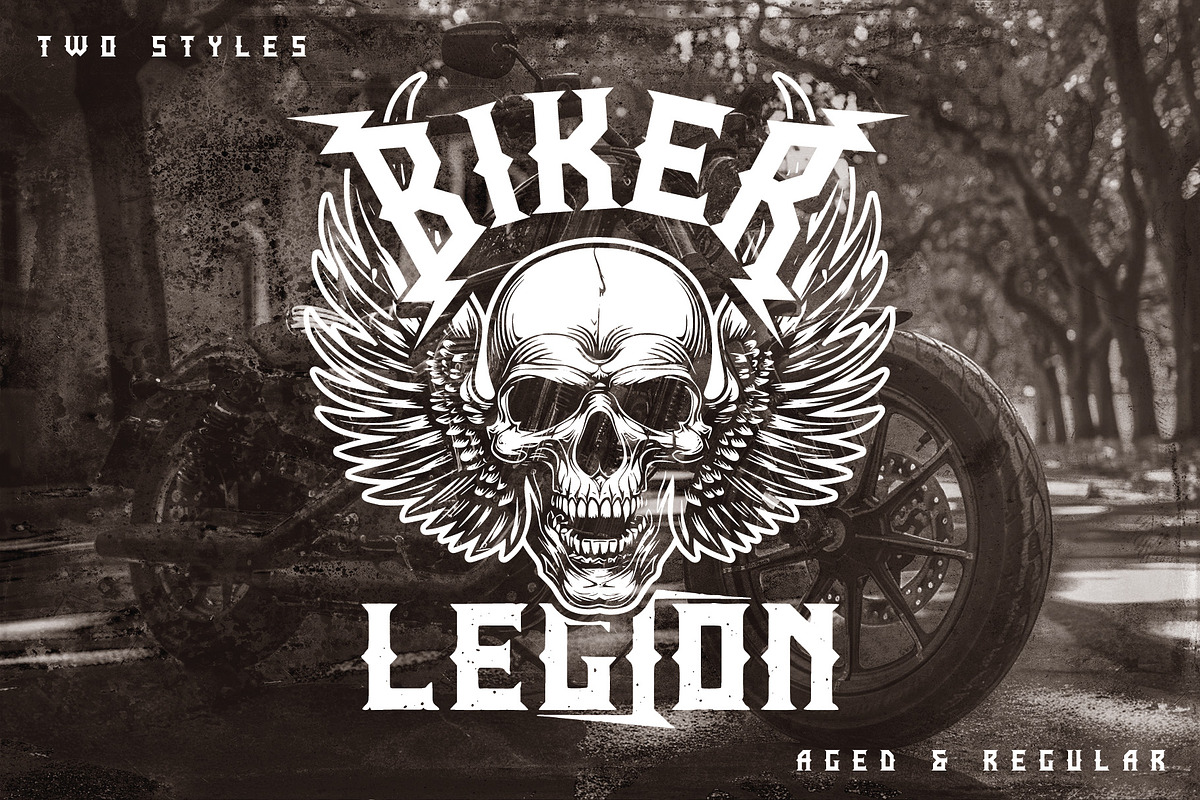 Biker Legion - Retro Label Font, a Blackletter Font by JumboDesign (Photo 4 of 5)
