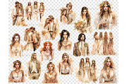 Bride and Groom Watercolor Clipart, a Person Illustration by GlamArtZhanna (Thumbnail 4 of 5)