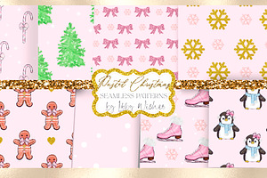 Christmas pink patterns