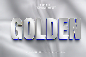 Golden 3D Editable Text Effect Style