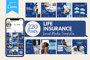 220 Life Insurance Canva Templates