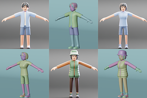 3D Holiday Avatars Character, a Characters & Person 3D Model by Dudukbersama