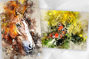 Splatter Watercolor Photoshop Action, an Action Add-On by GorynArt (Thumbnail 17 of 20)