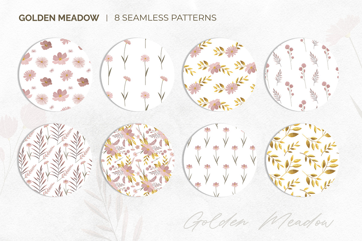 Delicate Wildflowers and Gold Leaves, an Illustration by Hanna's ArtLab (Photo 6 of 7)