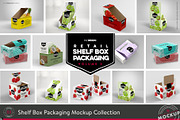 Retail Shelf Box Packaging MockUps3, a Packaging Mockup by INCDesign (Thumbnail 1 of 6)
