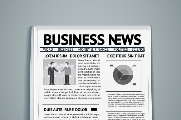 Vector business newspaper preview 2