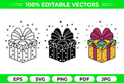 Gift Box Vector Trio Pack, an Object Graphic by Artonix (Thumbnail 1 of 3)