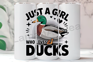 Just A Girl Duck 20oz Tumbler, an Arts & Entertainment Photo by LamanAzalea