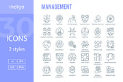 Management Icons, an Outline Icon by Kalash (Thumbnail 2 of 2)