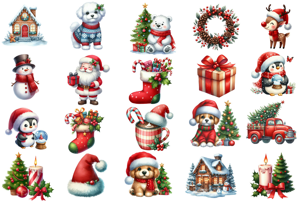 Christmas Sublimation Clipart, an Illustration by Designworld (Photo 4 of 6)
