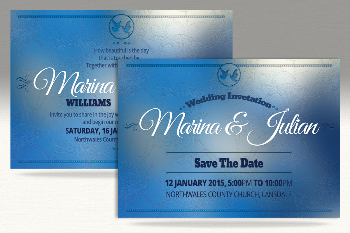 Simple elegant Wedding Card Template, a Card Template by Aabhaas (Photo 2 of 4)