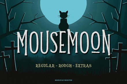 Mouse Moon Typeface, a Script Font by alit design