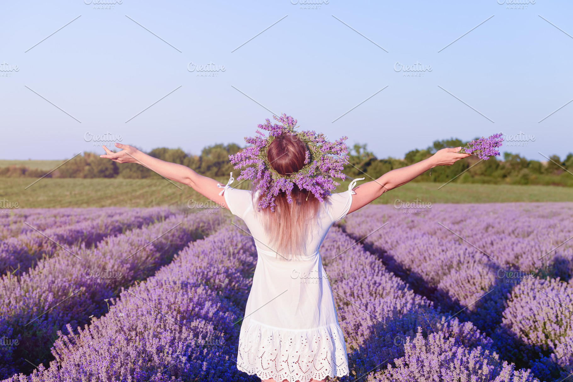 Happy girl in lavender field, a Person Photo by Milen Dobrev