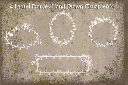 Laurel Frames Hand Drawn