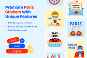 Animated Paris Stickers Set, an Emoji Icon by Vectors Market (Thumbnail 2 of 5)