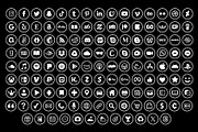 Circle Outline Social Media Icons, an Icon by Running With Foxes (Thumbnail 6 of 8)