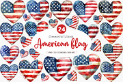 American Flag Heart PNG, an Illustration by SinaCreation (Thumbnail 1 of 5)