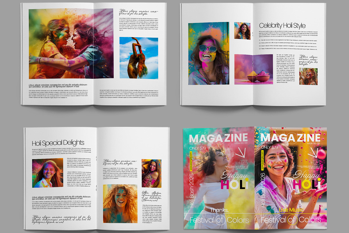 Happy Holi Modern Lifestyle Magazine, a Magazine Template by ContestDesign (Photo 3 of 3)
