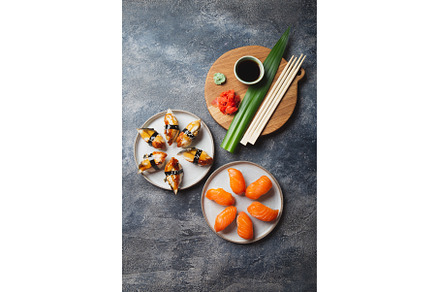 Sushi and rolls sets. Japonese food, a Food & Drink Photo by LARISA BLINOVA