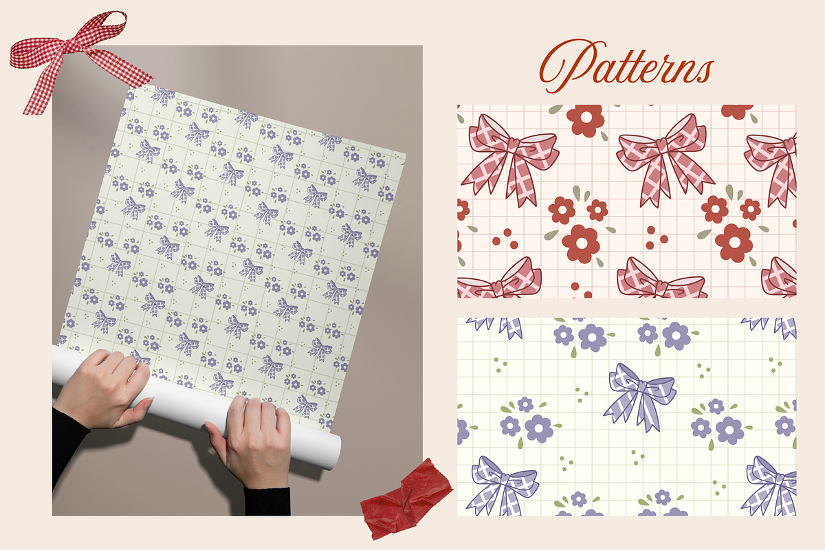 Bows & Frames - Vintage Line Set, an Illustration by Moonberry_Studio (Photo 6 of 12)