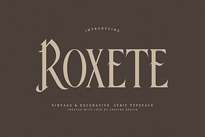 Roxete Vintage Serif Font