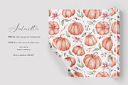Watercolor pumpkins seamless pattern, a Pattern Graphic by SirenaArt (Thumbnail 2 of 13)