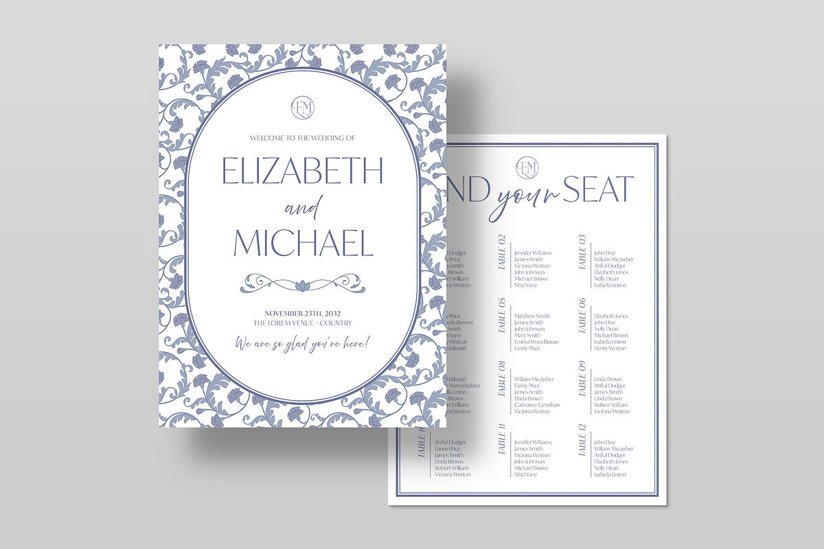 Wedding Welcome Sign & Seating Chart, a Poster Template by BrandPacks (Photo 3 of 5)