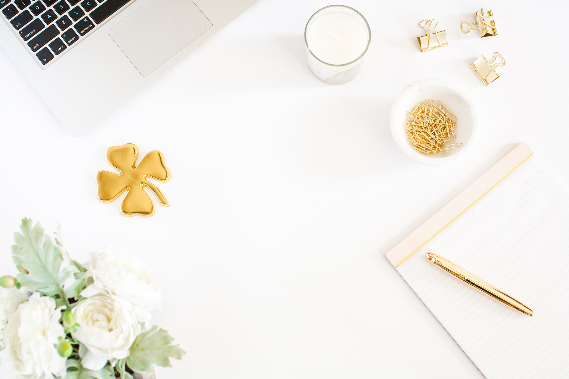 Pink and gold styled desktop 12 containing above, desktop, and styled stock, a Business Photo by Stocklane