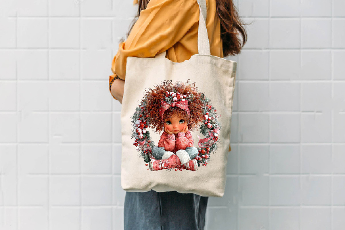 Christmas Girl clipart, a Seasonal Illustration by CreationArt (Photo 7 of 7)