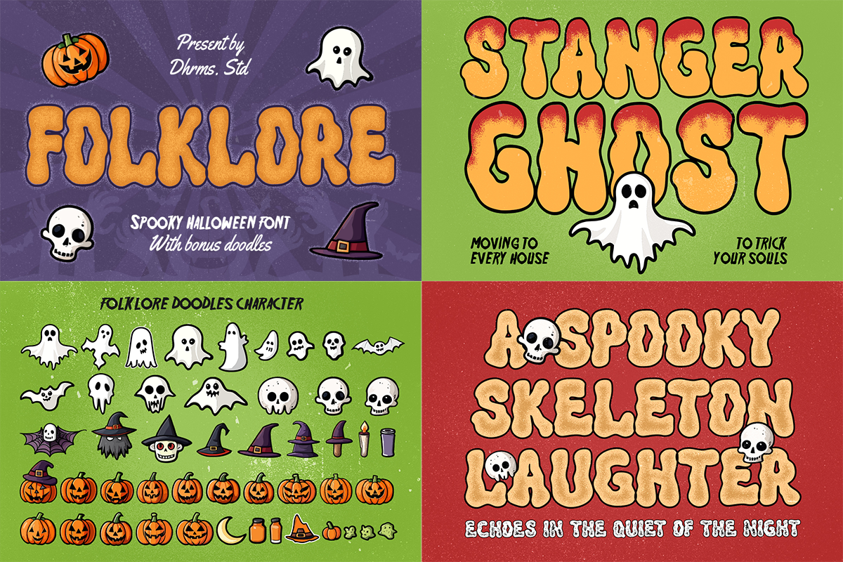 Retro Halloween Bundle, a Font by Dharmas Foundry (Photo 5 of 5)