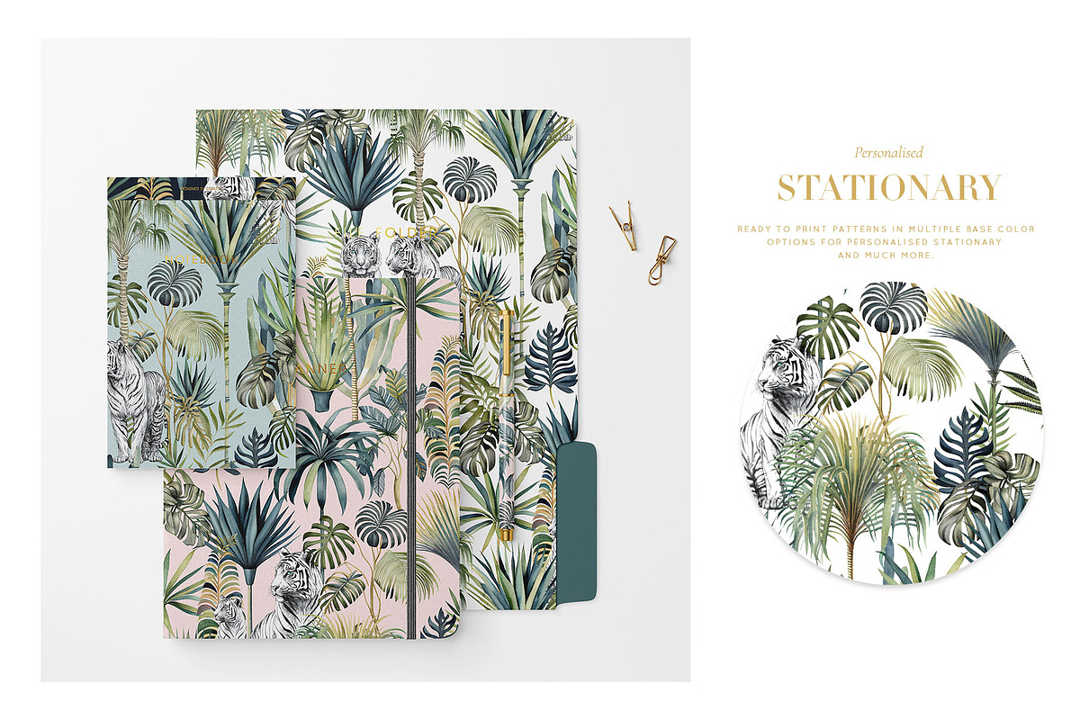 Wilderness, luxury tropical Patterns, a Wallpaper Graphic by Pink Linen (Photo 7 of 14)