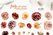 Deep Autumn Watercolor Flowers, an Illustration by Kim Thoa Designs (Thumbnail 9 of 10)