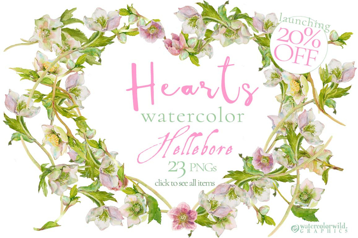 BUNDLE PINK FLOWERS-85%, an Illustration by watercolorwild.graphics (Photo 10 of 11)