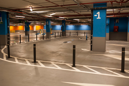 Parking stock photo containing urban and automobile