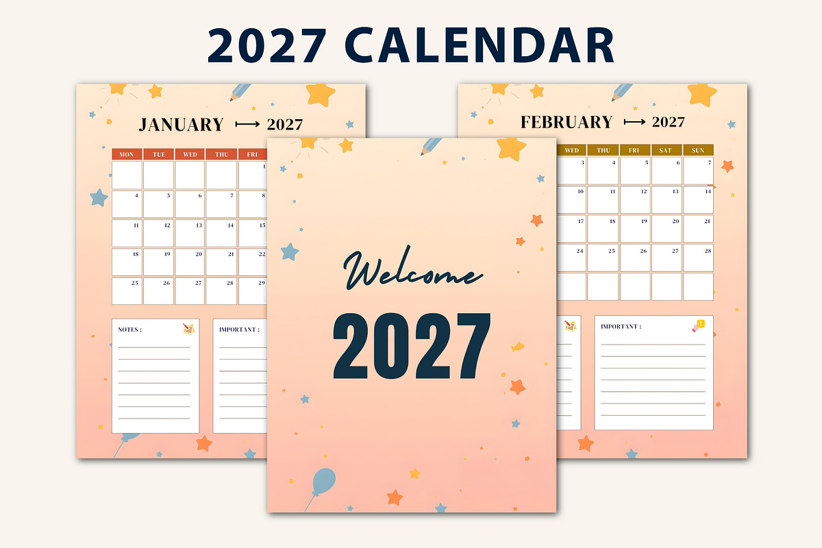 26–27 Full Year Activities Kids Plan, a Stationery Template by Designmela01 (Photo 7 of 10)