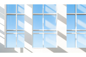 Large Modern Windows with Clear Blue, an Architecture Photo by Lermont51