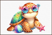 Watercolor Summer Animal Clipart, an Illustration by Sublimation Artist (Thumbnail 3 of 6)