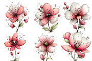 whimsical spring orchid flower clipa, an Illustration by Designworld (Thumbnail 3 of 4)