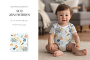 Kids Pattern Sea Adventure, a Pattern Graphic by PROTEA Watercolor Studio (Thumbnail 2 of 6)