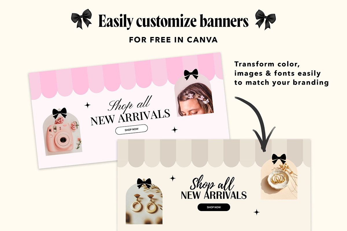 Pink Shopify Theme and Branding Kit, a Shopify Template by Template Twist Shop (Photo 8 of 9)