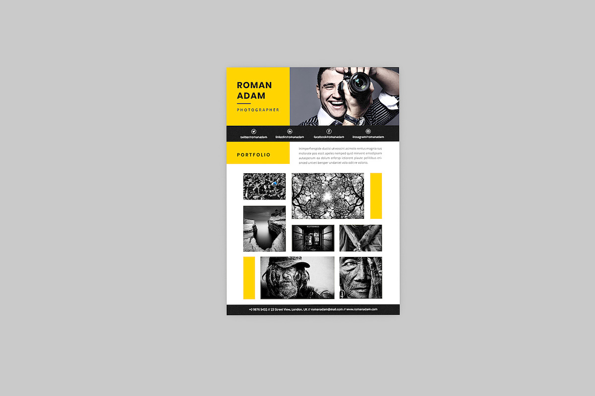 Roman Photographer Resume Designer, a Resume Template by AQR Studio