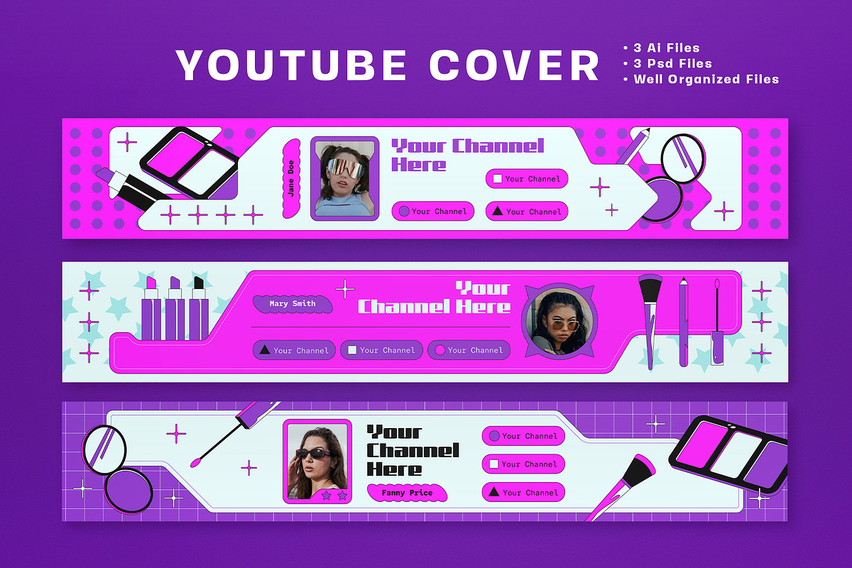 Y2K Beauty Vlogger Youtube Cover, a Social Media Template by graphicook (Photo 2 of 3)